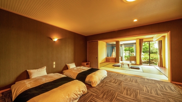 【禁煙】わんちゃん スーペリア和洋室キッズ 風呂なし(庭側)